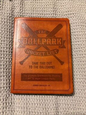 The Ballpark Bucket List Leather Scorecard Journal - Brown